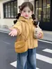 Chaqueta de Algodón con Capucha Estampado de Estrellas para Niñas Transfronteriza 2026 Invierno Nueva Ropa Exterior de Celebridad de Internet Abrigo Cálido Ropa para Niños