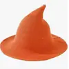 Gorro de Mago de Punto de Color Sólido Sombrero de Halloween Otoño Invierno Mujer Sombrero de Bruja Puntiagudo Sombrero Mágico Plegable