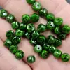 Contas Verdes de Jadeite Sintético de Corte Reto Estilo Vintage, Contas Soltas de Jade Sintético, Contas Cilíndricas Dragão de Ferro Esmeralda, Contas Espaçadoras, Contas para Joias