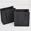 Caja de Joyería de Papel Artístico Patrón Lenny Negro, Caja de Regalo para Anillo Colgante Pendiente, Caja de Embalaje para Joyería, Caja de Joyería Negra