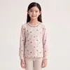Ropa térmica de otoño para niñas, ropa interior de algodón puro para niñas pequeñas, capa base de invierno, top de cuello redondo para niñas pequeñas, pijamas para niños