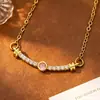 Collar de borla de diamantes con esmalte de gota de lujo ligero estilo francés microincrustado para mujer, cadena de clavícula dulce de dopamina a la moda de alta gama