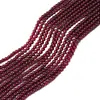 Cuentas redondas de granate color vino tinto natural, cuentas de cristal de granate púrpura semiterminadas, cuentas sueltas para pulsera DIY, cuentas espaciadoras, venta al por mayor