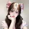 Acessório de Cabelo Princesa Lolita Doce, Presilha de Cabelo Laço de Cetim Rosa Super Fada Estilo Francês, Acessório de Traseira de Cabeça Estilo Ballet Francês