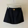 Shorts simples de cintura alta estilo coreano para o outono, emagrecedores e versáteis, shorts de terno da moda para uso casual, shorts de perna larga para mulheres