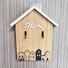 Gancho de Llave Estilo Jarrón Casa de Madera Simple Gancho para Abrigos en la Pared Detrás de la Puerta Decoración Creativa para Pared del Hogar Dormitorio