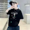 Roupas Infantis Camiseta de Manga Curta para Meninos Verão Novo Estilo Roupas Estilosas em Degradê para Crianças Tops Esportivos de Meia Manga para Crianças Maiores