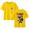Camiseta de una pieza Luffy Sauron marca de moda nombre de articulación suelta anime moda periférica ropa de manga corta para hombres y mujeres verano