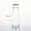 Botella de leche de vidrio al por mayor de fábrica, botella de vidrio para té de leche, café, bebidas, sellada, grado alimenticio, resistente a altas temperaturas, botella de jugo