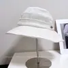 Chapéu de pescador respirável e versátil de aba larga com proteção solar para mulheres, novo estilo casual de verão, chapéu bucket que afina o rosto, chapéu de tecido para proteger do sol