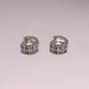 Brincos Pequenos de Argola com Zircônia Rosa para Mulheres, Ear Cuffs Delicados e Versáteis, Estilo Celebridade, Folheado a Ouro Real