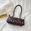 Nueva colección de verano 2026 para mujer: bolsa de compras de gran capacidad, bolso de hombro, estampado de cerezas, bolso tote moderno y minimalista, bolso de mano