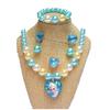 Corona Infantil Varita Mágica Tiara de Niña Set de Collar de Princesa Aretes Anillo Rendimiento Vacacional Infantil Regalo de Cumpleaños