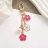Cadena de Llaves Florcitas Lindas Flor de Cerezo Cadena Colgante para Taza de Agua Bolsa Coche Accesorios Colgantes Cadena de Llaves Colgante