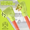 Cabo de Extensão para RV - 50 Pés Nema 14-50P para 14-50R Tiantai