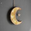 Luces Led Decorativas de Luna y Estrella Árabes de Oriente Medio Transfronterizas Artesanías de Madera Festivas Decoraciones para el Hogar de Madera
