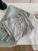 Camiseta de Seda de Manga Corta con Cuello en V Estilo Puro Deseo Adelgazante para Mujer, Camiseta Mask Ligera y Transpirable, Top de Manga Corta Versión Coreana para Primavera y Verano