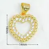 Ventas Directas de Fábrica, Venta al por Mayor de Artículos en Stock, Chapado en Oro Real Microincrustado de Cobre 18K, Colgante en Forma de Corazón Chapado en Oro