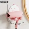 Soporte de Secador de Pelo de Dibujos Animados para Baño Estante de Secador de Pelo Montado en la Pared Soporte para Teléfono Móvil de Baño sin Perforaciones