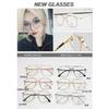 Internet Red Retro Montura de Gafas de Doble Varilla para Hombre y Mujer Mismo Marco Aleación Marco Completo Volumen Transfronterizo Amazon Europa y América 80035
