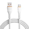 Cabo de Dados de Silicone Padrão Espiral X12 65W Adequado para Carregamento de iPhone 15/16 Tc Celular Android Huawei