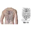 Tatuaje Temporal de Hierbas para Mitad de Espalda Pegatina Dragón Geisha Chhao Yun Pegatina de Tatuaje para Espalda Pegatina de Tatuaje Semi-Permanente de Jugo para Espalda