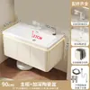 Gabinete de baño curvo estilo japonés con lavabo integrado de cerámica, combinación de gabinete y lavabo, lavabo de baño, gabinete de aluminio tipo panal