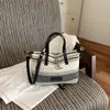 Bolsa estilosa de design de nicho transfronteiriço, popular no início do outono de 2026, bolsa de mão listrada versátil, bolsa de ombro e transversal estilo bolinho