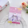 Elástico de Cabelo Infantil Estampa de Frutas de Verão Cabeça Quadrada Elástico Alto Laço Enrolado Elástico Acessórios de Cabelo para Meninas