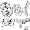 Festival de Música Notas Musicales Suministros para Fiesta Decoración de Fiesta Vajilla Plato de Papel Desechable Servilleta Vaso Banner Mantel Set