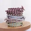 Ligas para el Cabello Trenzadas en Bloques de Color, Bandas Elásticas de Alta Elasticidad, Cuerdas Trenzadas Hechas a Mano Engrosadas, Cuerdas para el Cabello Anudadas al por Mayor