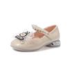 Outono de 2025 Sapatos Infantis Populares Labubu Celebridade da Internet Sapatos Pequenos de Couro Novos Sapatos para Meninas Sola Macia Sapatos Infantis com Velcro