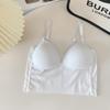 Seda Gelo Menina Quente Estilo Francês Envoltório de Peito Curto Camisole Costas Lindas Design de Uso Interno Nicho Sem Marcas Verão Roupas de Uso Externo