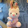 Lindo llavero de cordero de peluche, muñeco de peluche, colgante para bolso de pareja, juguete de máquina de peluches, accesorio de regalo