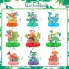 Nuevos Adornos de Panal con Tema de Dinosaurios Suministros Decoración de Cumpleaños Infantil Dinosaurio Jurásico Abanico de Papel Mesa