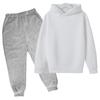 Suéter con capucha y forro polar para niños de otoño e invierno para comercio exterior, traje de suéter casual de color sólido para niños