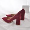 Elegantes Sapatos de Salto Alto Nude de Cor Clara, Novo 2026 Estilo Francês Primavera e Outono Sapatos de Salto Alto Pequeno Salto Grosso Bico Fino