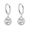 Pendientes de Acero Inoxidable Chapado en Oro 18K con 26 Letras, Pendientes de Zirconia con Forma de Ola de Lujo, Pendientes Elegantes