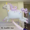 Balões de Folha de Alumínio Fosca com Animais de Desenho Animado para Crianças, Meninos e Meninas, Montagem de Cena de Decoração de Festa de Aniversário, Adereços para Fotos