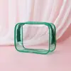 Bolsa Transparente Cosmética Transfronteriza, Gran Capacidad, Portátil, Bolsa de Tocador Impermeable de PVC, Bolsa de Almacenamiento para Viaje, Multifuncional con Impresión de Logo