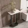 Estructura para Flores de Lujo Ligero Estilo Italiano, Soporte de Piso para Flores para Sala de Estar Estilo Nórdico con Encimera de Roca, Soporte de Hierro de Gama Alta Simple para Macetas