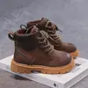 Botas Martin para Niños Estilo Primavera y Otoño 2026 Botas de Moda para Niños Botas de Piel Cálidas y a la Moda para Niñas Zapatos Escolares para Niños