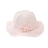 Sombrero de Pescador para Bebé Estilo Coreano Encaje de Princesa Lazo Sombrero de Sol Estilo Corte para Niñas Elegante Sombrero de Cubo de Protección Solar para Niños