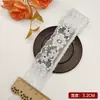 Nuevo ribete de encaje elástico prensado de colores, 3.2 cm de ancho, para proyectos de bricolaje, adornos de faldas y accesorios para cortinas