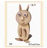 Saco de material de lascas de madeira DIY criativo pintura natural animal feito à mão para crianças fabricação de brinquedo de madeira pintura de galho