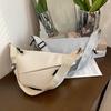 Nuevo Estilo Moda Simple Bolso de Mujer Viajero Simple Color Sólido Estudiante Bolso de Hombro Cruzado Estilo Japonés Estilo Perezoso Bolso Dumpling