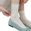 Calcetines Delgados de Primavera y Verano Calcetines de Media Caña para Mujer Algodón Puro Estilo Japonés Niña Jk Estilo Ballet Lolita Malla Transpirable Calcetines de Media Caña