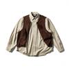 Northern Frontier Marca de Tendencia Estilo Americano para Hombre Otoño 2025 Nuevo Chaleco Camisa de Retazos Falso de Dos Piezas Chaqueta Pesada para Hombre y Mujer