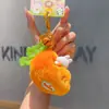Pingente Original de Animal Divertido para Apertar, Pingente de Chaveiro Plush Surpresa de Fruta Fofa