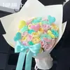 Shangjin Macaron Peluche Corazón Lazo Romántico Ramo Accesorios Decorativos Materiales Florales Empaque de Flores DIY